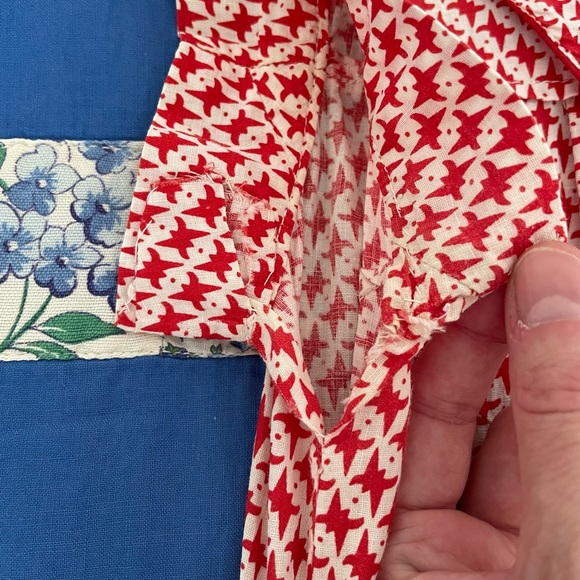 Vintage 1930s red and white cotton day dress! - Picture 6 of 9